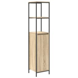 Berkfield Home Bathroom Cabinet with Shelves Sonoma Oak 36x35x165 cm in Brown - Size: 36 x 35 x 165 cm - thumbnail 2