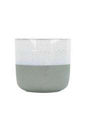 KDMD Hortus Green & White Bordeaux Stoneware Pot 22.5cm H x 24.5cm Dia - thumbnail 1