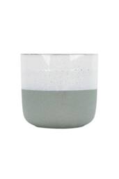 KDMD Hortus Green & White Bordeaux Stoneware Pot 22.5cm H x 24.5cm Dia - thumbnail 6