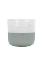 KDMD Hortus Green & White Bordeaux Stoneware Pot 22.5cm H x 24.5cm Dia - thumbnail 3