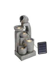 Living and Home Solar-powered Water Fountain for Outdoors & Garden in Grey - thumbnail 3