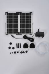 Living and Home 20W Outdoor Solar Fountain Pump Kit in Black - thumbnail 1