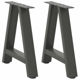 Berkfield Home Coffee Table Legs A-Shaped 2 pcs Anthracite¬†50x(42-43) cm Steel in Black - thumbnail 1