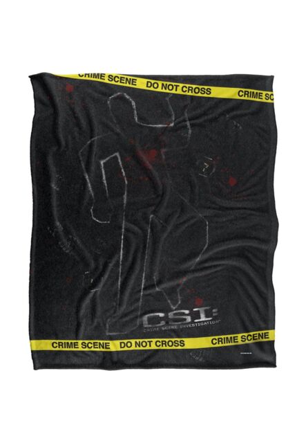 ViacomCBS/Nickelodeon Csi Outline Silky Touch Super Soft Throw Blanket 152 X 127 cm in White - image 1