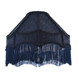 Happy Homewares Classic Victorian Style Empire Pendant Shade in Midnight Blue Fabric - Size: 12 inches - thumbnail 2