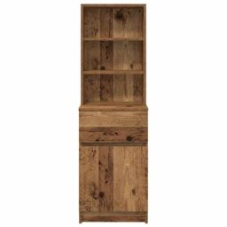 Berkfield Home Bedside Cabinet Old Wood 39x35x125 cm Engineered Wood - Size: 39 x 35 x 125 cm - thumbnail 6