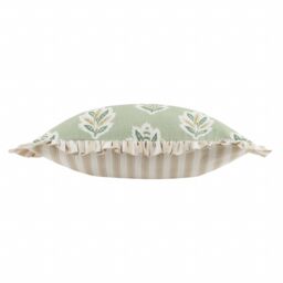 Sanderson Sessile Leaf Ruffle Cushion in Light Green - Size: 50 cm x 50 cm - thumbnail 4