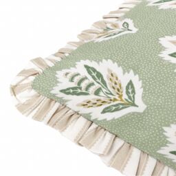 Sanderson Sessile Leaf Ruffle Cushion in Light Green - Size: 50 cm x 50 cm - thumbnail 5