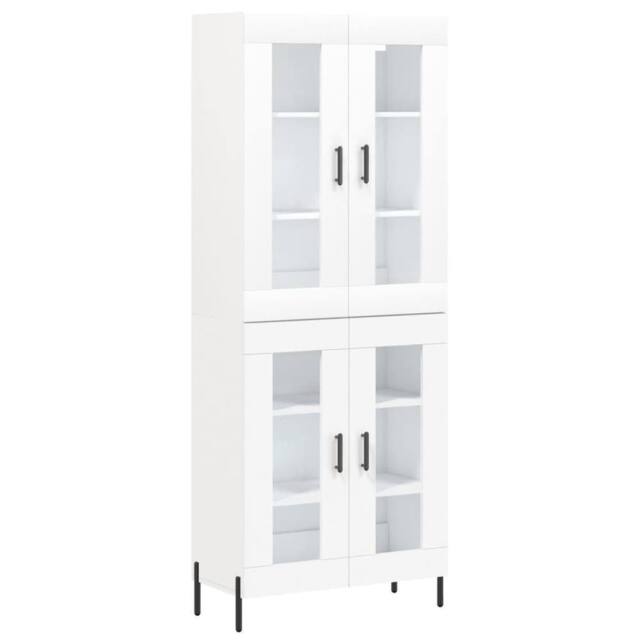 Berkfield Home Highboard White 69.5x34x180 cm Engineered Wood - image 1