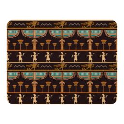 Benjamin Tate Design Orange & Black Hieroglyphs Blanket in Natural - Size: 120 cm x 150 cm - thumbnail 1