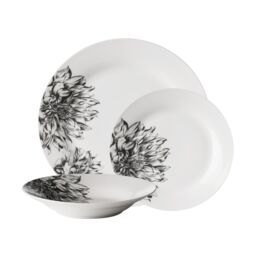 Orsina Stylish Botanic 12 Piece Dinner Set, Durable Dinner Set For Dinner, Contemporary Design Crockery Set in White - thumbnail 1