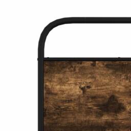 Berkfield Home Elegant Bed Frame Without Mattress 90x200 cm Smoked Oak Engineere in Brown - thumbnail 8