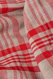 Homescapes Tartan Check Sofa & Bed Throw in Red - Size: 150 cm x 200 cm - thumbnail 4