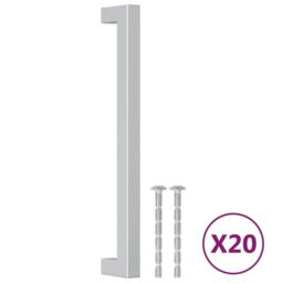 Berkfield Home Cabinet Handles 20 pcs Silver 192 mm Stainless Steel - thumbnail 2