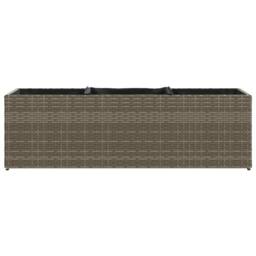Berkfield Home Garden Planters with 3 Pots 2 pcs Grey 105x30x32 cm Poly Rattan - Size: 105 x 30 x 32 cm - thumbnail 6