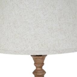 Lemon Pavilion Furniture and Decor Solenne Table Lamp with Edged Linen Shade - L41 x W41 x H79 cm - Brown - thumbnail 4