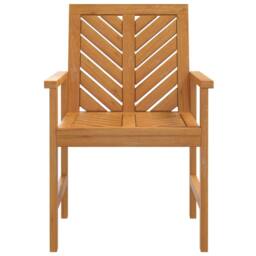 Berkfield Home Beautiful Garden Dining Chairs 4 pcs Solid Wood Acacia in Brown - thumbnail 4