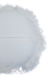 Orsina Bosie Mongolian Fur White Round Cushion - thumbnail 4
