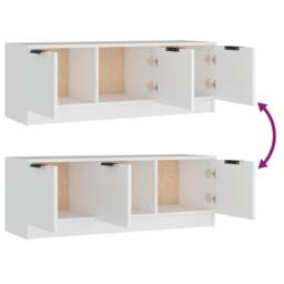 Berkfield Home TV Cabinet White 102x35x36.5 cm Engineered Wood - thumbnail 9