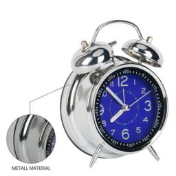 SPETLEK Vintage Extra Loud Alarm Clock Twin Bell Battery in Blue - Size: 0.6m2 - thumbnail 2