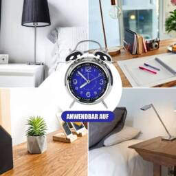 SPETLEK Vintage Extra Loud Alarm Clock Twin Bell Battery in Blue - Size: 0.6m2 - thumbnail 4