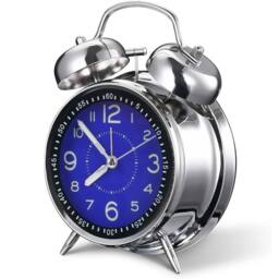 SPETLEK Vintage Extra Loud Alarm Clock Twin Bell Battery in Blue - Size: 0.6m2 - thumbnail 3