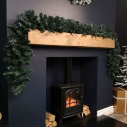 Samuel Alexander 2.7m x 25cm Plain Green Christmas Garland with 200 Tips - Size: 2.7m x 25 cm - thumbnail 3