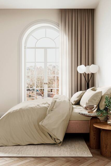 1951 'Luxury 400 Thread Count' Cotton Sateen Duvet Cover Set in Gold - Size: Double - image 1