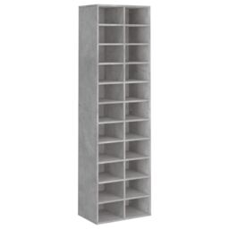 Berkfield Home Shoe Cabinet Concrete Grey 54x34x183 cm Engineered Wood - Size: 54 x 34 x 183 cm - thumbnail 2