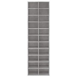 Berkfield Home Shoe Cabinet Concrete Grey 54x34x183 cm Engineered Wood - Size: 54 x 34 x 183 cm - thumbnail 4