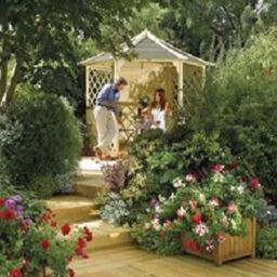 Rowlinsons Gainsborough Gazebo - L260 x W300 x H270 cm in Brown - thumbnail 2