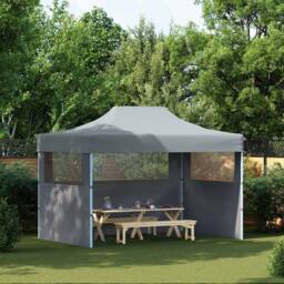Berkfield Home Professional Folding Party Tent with 2 Sidewalls 2x2 m Steel Anth… in Dark Grey - thumbnail 2