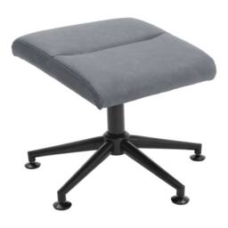 VOGREX PU Leather Swivel Recliner Executive Armchair with Footstool Set in Grey - thumbnail 3