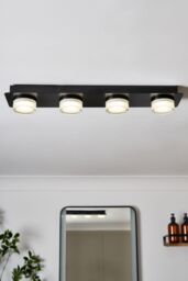 BHS Lighting Brooke Bar Spotlight Ceiling Light in Black - thumbnail 4