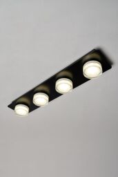 BHS Lighting Brooke Bar Spotlight Ceiling Light in Black - thumbnail 1