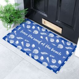 Artsy Mats Leave The Sand At The Beach Doormat (70 x 40cm) in Blue - Size: 40 cm x 70 cm - thumbnail 1