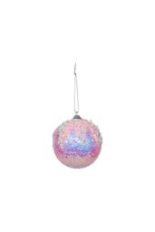 KDMD Iridescent Pink Bauble 8cm 4 Pack