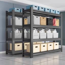 EONLION 5 Tier Boltless Garage Storage Shelving Steel Racking in Black - Size: 1000mm × 2000mm - thumbnail 3