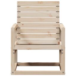 Berkfield Home Garden Chair 57.5x63x76 cm Solid Wood Pine in Brown - thumbnail 4