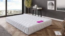 Rest Relax Cool Blue Pocket Sprung 1000 Rolled Mattress in White - Size: King - thumbnail 2