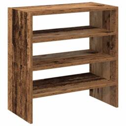 Berkfield Home Shoe Racks 2 pcs Stackable Old Wood 60x30x30.5 cm in Brown - thumbnail 6
