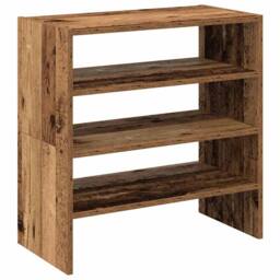 Berkfield Home Shoe Racks 2 pcs Stackable Old Wood 60x30x30.5 cm in Brown - thumbnail 1