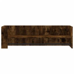 Berkfield Home Wall Shelf Smoked Oak 100x35x30.5 cm Engineered Wood in Brown - thumbnail 4