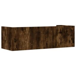 Berkfield Home Wall Shelf Smoked Oak 100x35x30.5 cm Engineered Wood in Brown - thumbnail 6