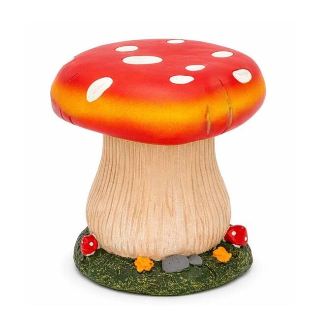 FLAVORA Tangerine-Mushroom Garden Stool Seat in Tangerine - Size: 0.6m2 - image 1