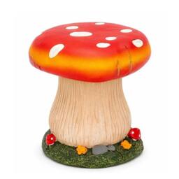 FLAVORA Tangerine-Mushroom Garden Stool Seat in Tangerine - Size: 0.6m2