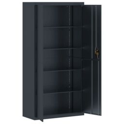 Berkfield Home File Cabinet Anthracite 90x40x180 cm Steel in Black - Size: 90 x 40 x 180 cm - thumbnail 4