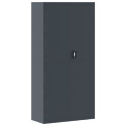 Berkfield Home File Cabinet Anthracite 90x40x180 cm Steel in Black - Size: 90 x 40 x 180 cm - thumbnail 2