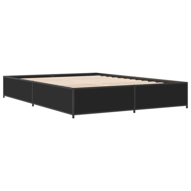 Berkfield Home Durable Bed Frame without Mattress Black 120x190 cm Small Double - image 1