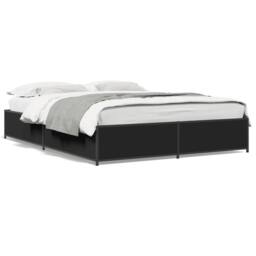 Berkfield Home Durable Bed Frame without Mattress Black 120x190 cm Small Double - thumbnail 3